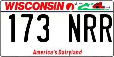 WI license plate 173NRR