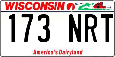 WI license plate 173NRT