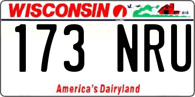 WI license plate 173NRU