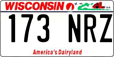WI license plate 173NRZ