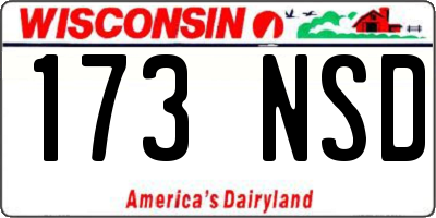 WI license plate 173NSD
