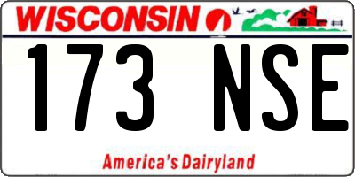 WI license plate 173NSE