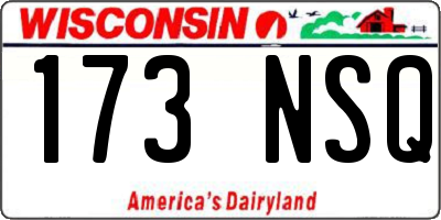 WI license plate 173NSQ