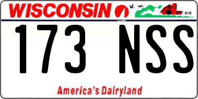 WI license plate 173NSS