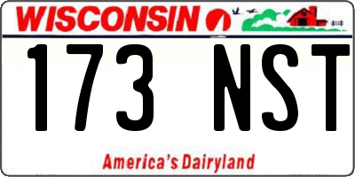 WI license plate 173NST
