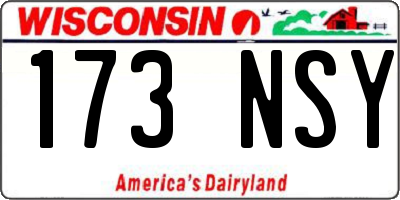 WI license plate 173NSY
