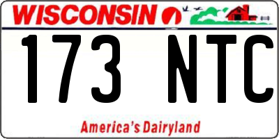 WI license plate 173NTC