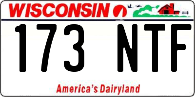 WI license plate 173NTF