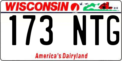 WI license plate 173NTG