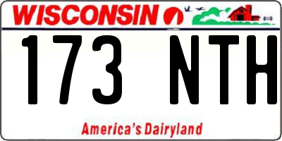 WI license plate 173NTH