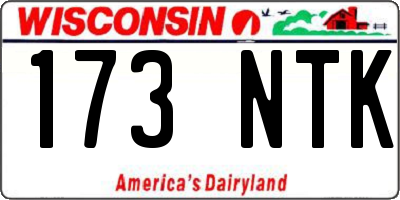 WI license plate 173NTK