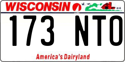 WI license plate 173NTO