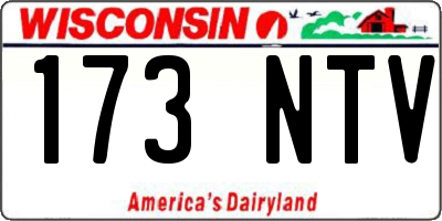WI license plate 173NTV