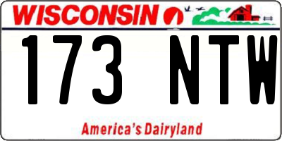 WI license plate 173NTW