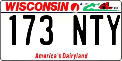 WI license plate 173NTY