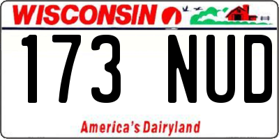WI license plate 173NUD