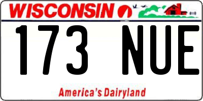 WI license plate 173NUE