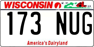 WI license plate 173NUG