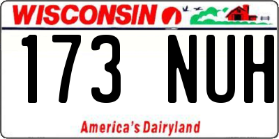 WI license plate 173NUH