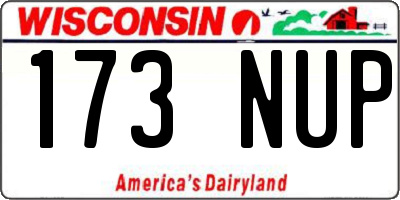 WI license plate 173NUP