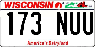 WI license plate 173NUU