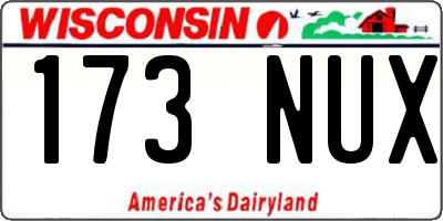 WI license plate 173NUX