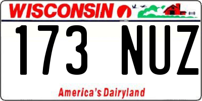 WI license plate 173NUZ