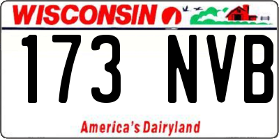 WI license plate 173NVB