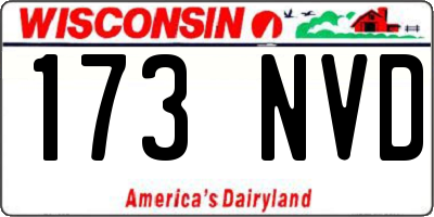 WI license plate 173NVD