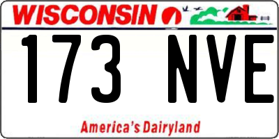 WI license plate 173NVE