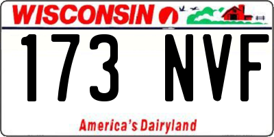 WI license plate 173NVF