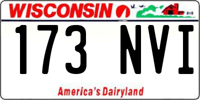 WI license plate 173NVI