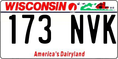WI license plate 173NVK
