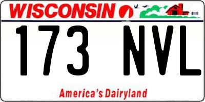 WI license plate 173NVL
