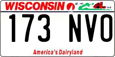 WI license plate 173NVO