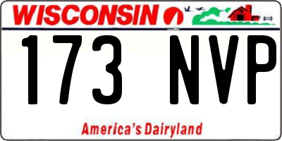 WI license plate 173NVP
