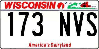 WI license plate 173NVS
