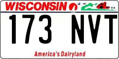 WI license plate 173NVT