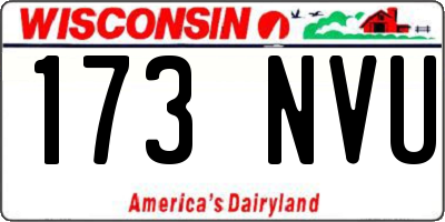 WI license plate 173NVU