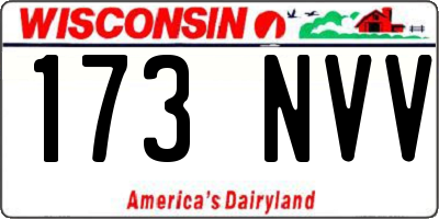 WI license plate 173NVV