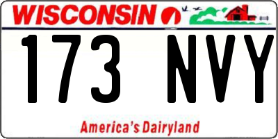 WI license plate 173NVY