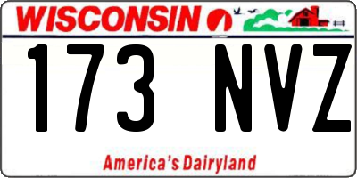 WI license plate 173NVZ