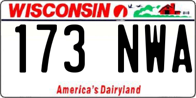 WI license plate 173NWA