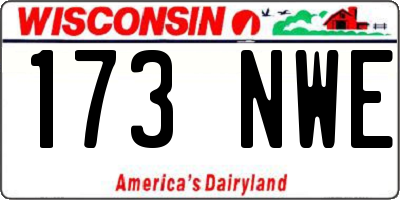 WI license plate 173NWE