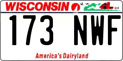 WI license plate 173NWF