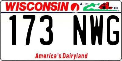 WI license plate 173NWG