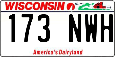 WI license plate 173NWH
