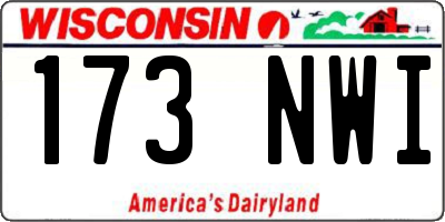 WI license plate 173NWI