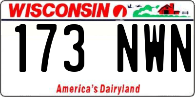 WI license plate 173NWN