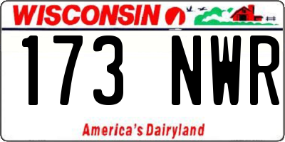 WI license plate 173NWR